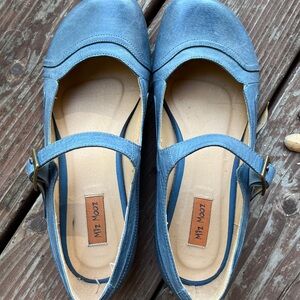 Miz Mooz Blue Strap Flats